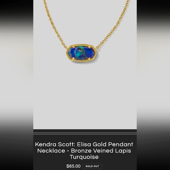 New KS Elisa Bronze Veined Lapis Turquoise Necklace💛💙 - Picture 9 of 13